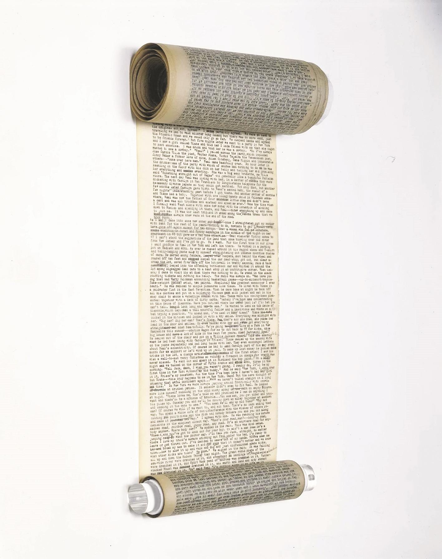 凯鲁亚克名作《在路上》的原始卷轴打字稿