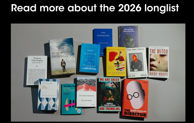 13本书,11种语言:2026国际布克奖长名单来了